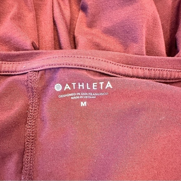 Athleta Maroon Long Sleeve Oversize Top Size M - Picture 4 of 5